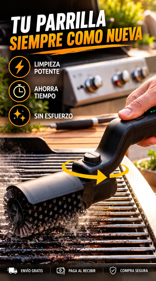 W Cepillo De Limpieza De Parrilla Recarg